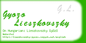 gyozo lieszkovszky business card
